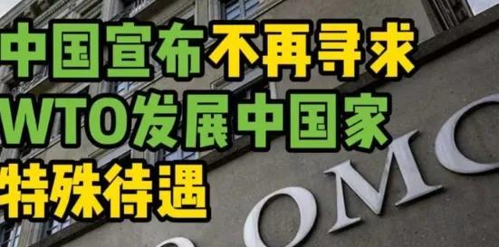 什么是发展中国家大圆满期？这就是了！反正现在WTO已经捞不到新的好处了（人家