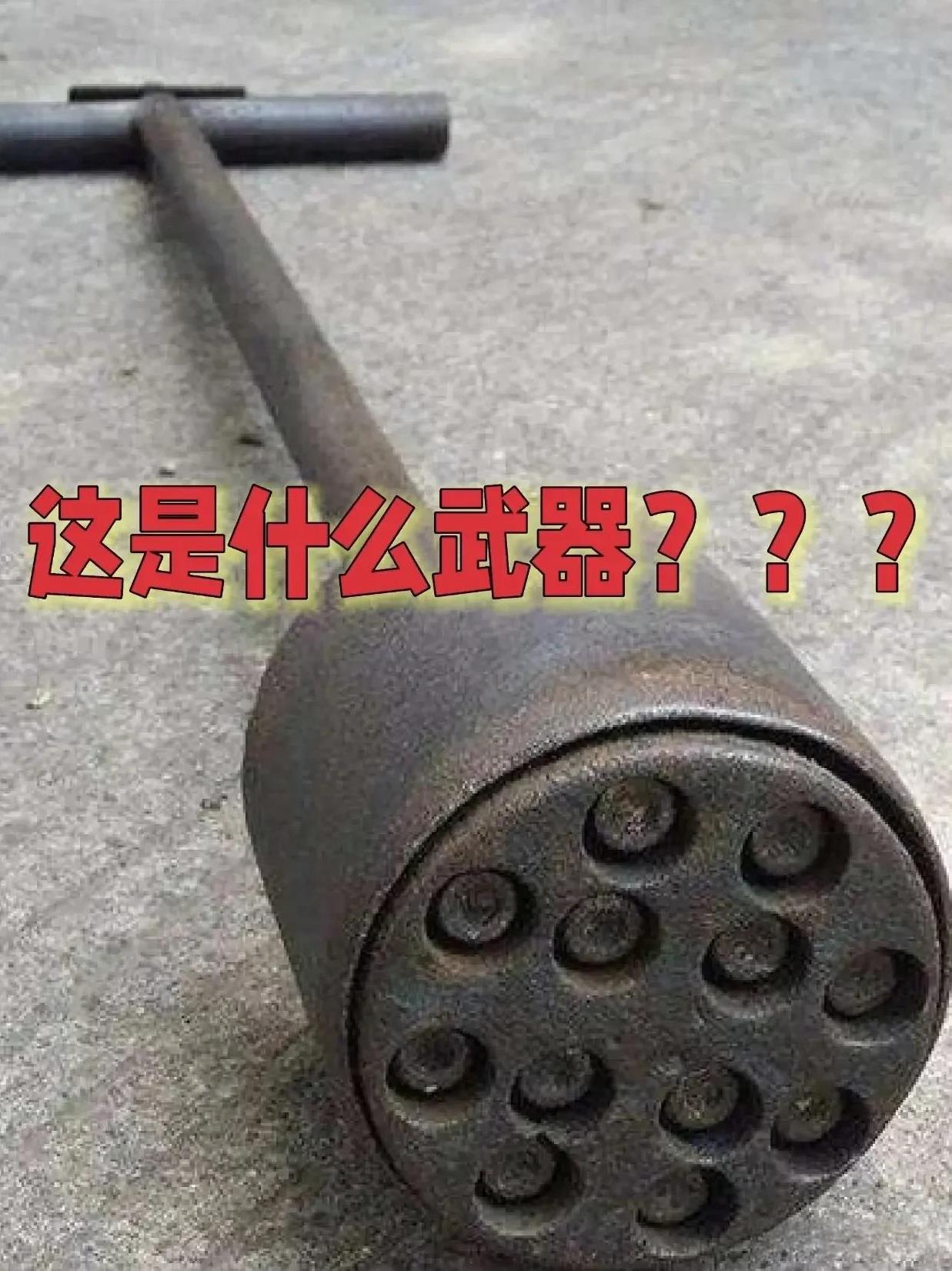 家人们快来看！瞧这怪东西，长得奇奇怪怪，一头还带好多圆疙瘩。说它是武器吧，可咱大