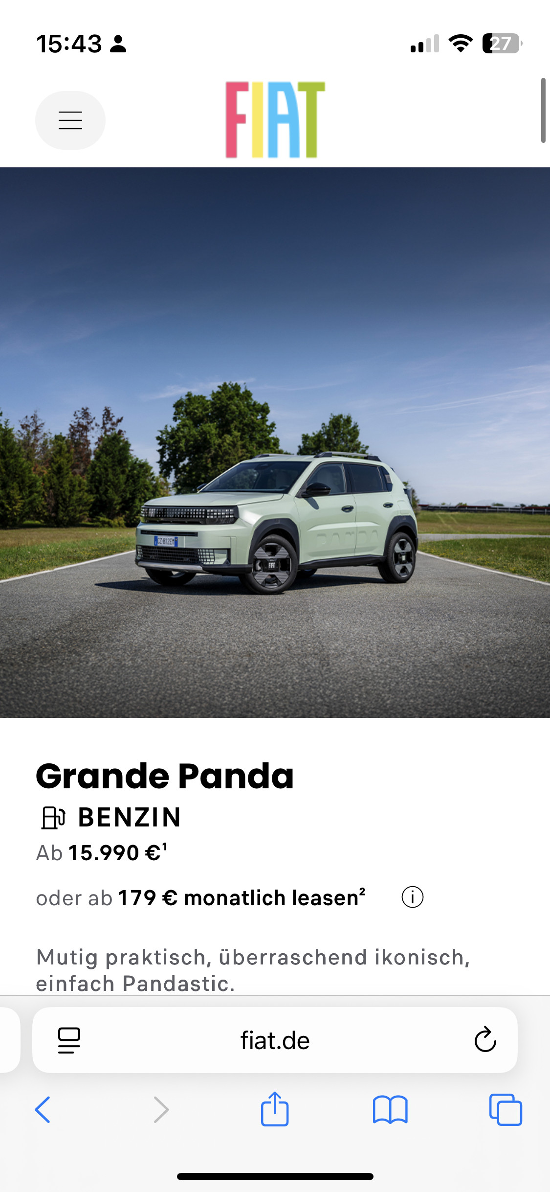 这菲亚特熊猫不错，我喜欢入门版的外观[doge]yz77聊车​​​