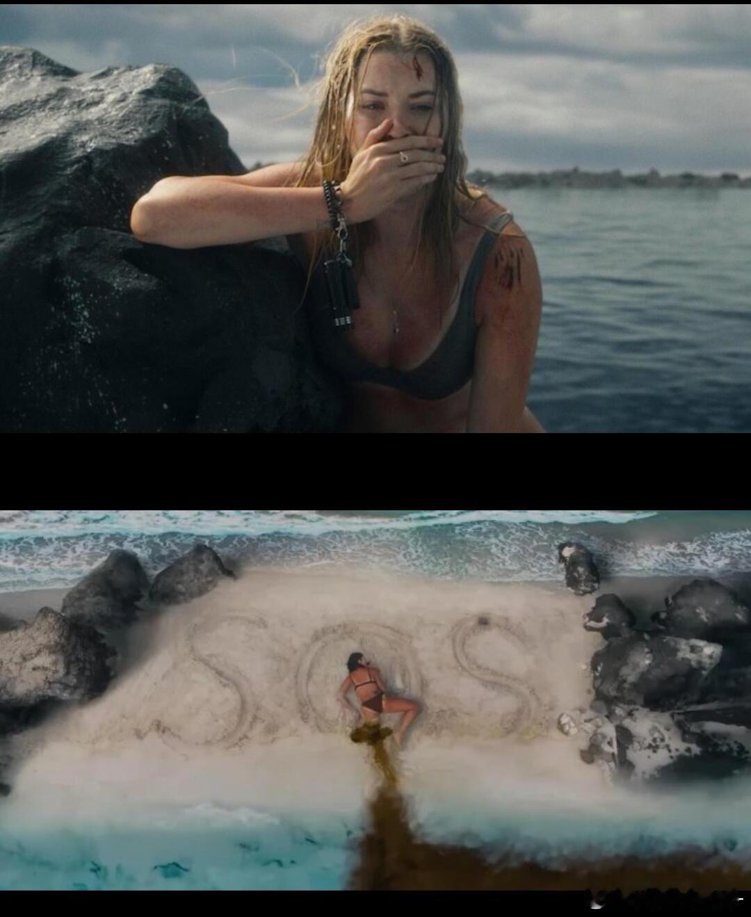 惊悚片《虎鲸》担心红色血浆造成过度刺激，统一将血改成棕色的，这下看起来应该是窜海