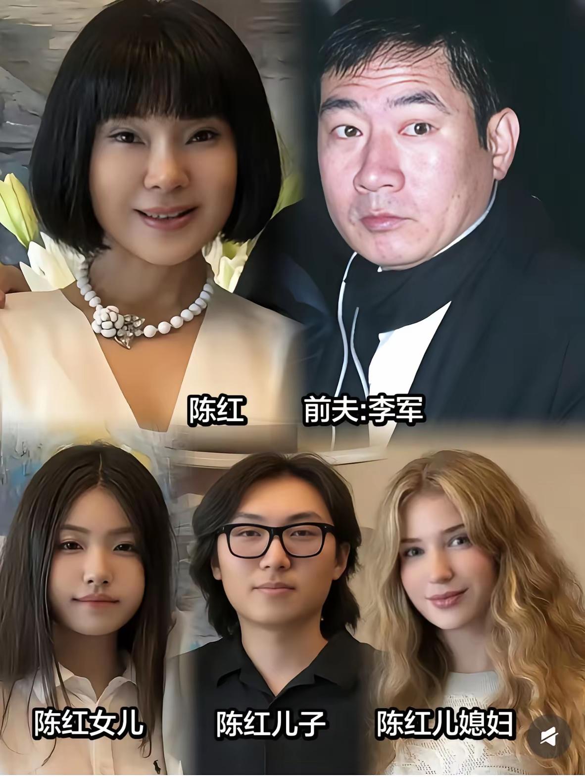 陈红的老公长得这么帅的吗？这优秀的基因真的是改善了全家的基因你看他的女儿和儿子都