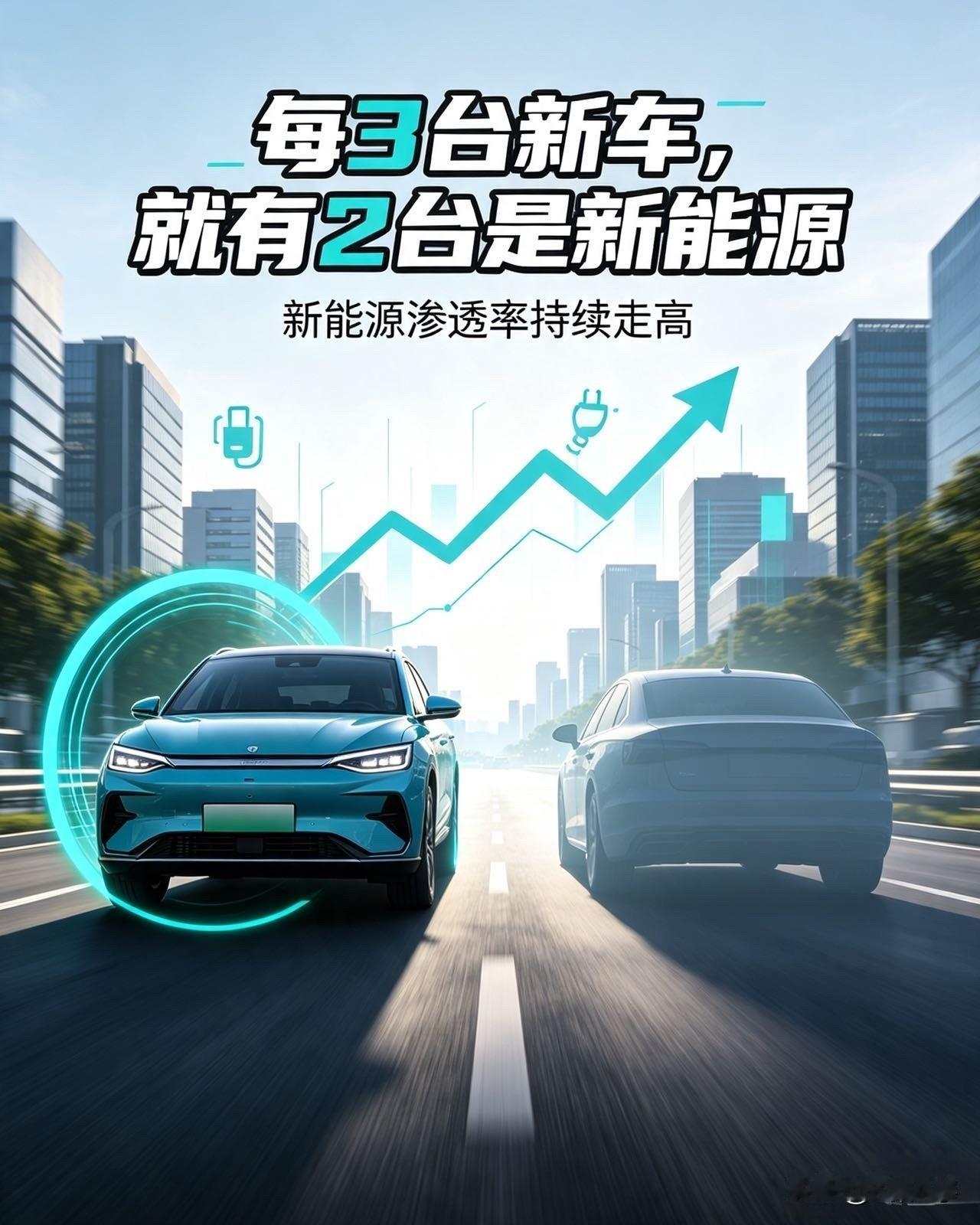 彻底颠覆认知！每3台卖出去的车，就有2台是新能源？汽车市场已经悄悄变天，数据