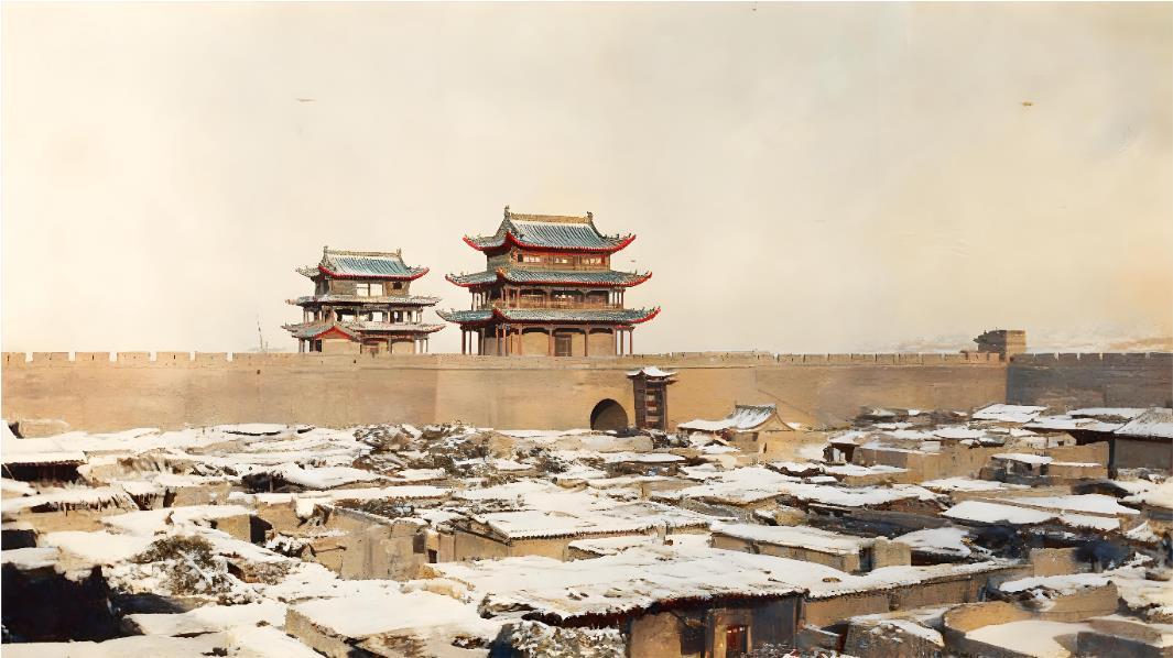 这张拍摄于100多年前的嘉峪关老照片，是英国《泰晤士报》驻华记者乔治·厄内斯特·