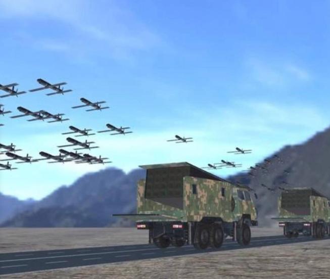 3月25日央视军事突然放出一段“过于先进”的画面：国产“阿特拉斯”无人机蜂群全流