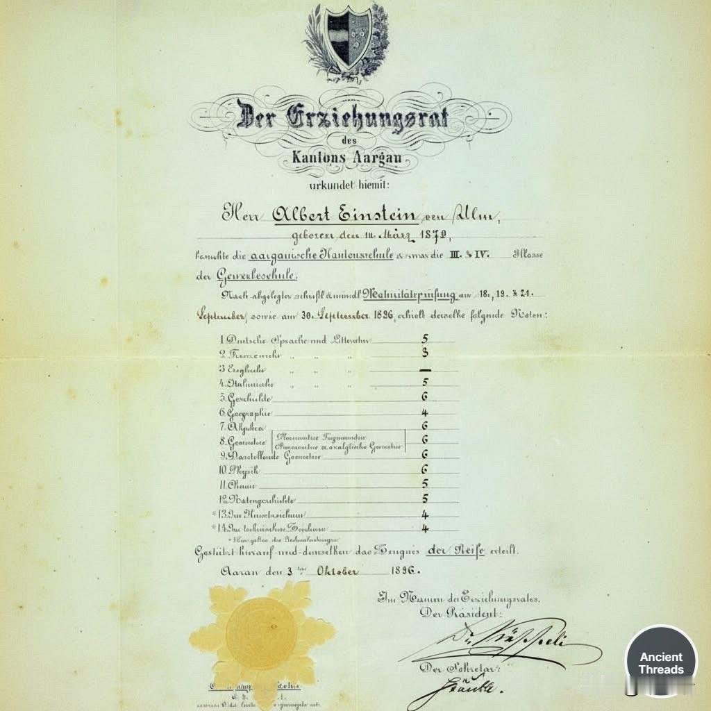 阿尔伯特·爱因斯坦（AlbertEinstein）1896年在瑞士阿劳市（Aa