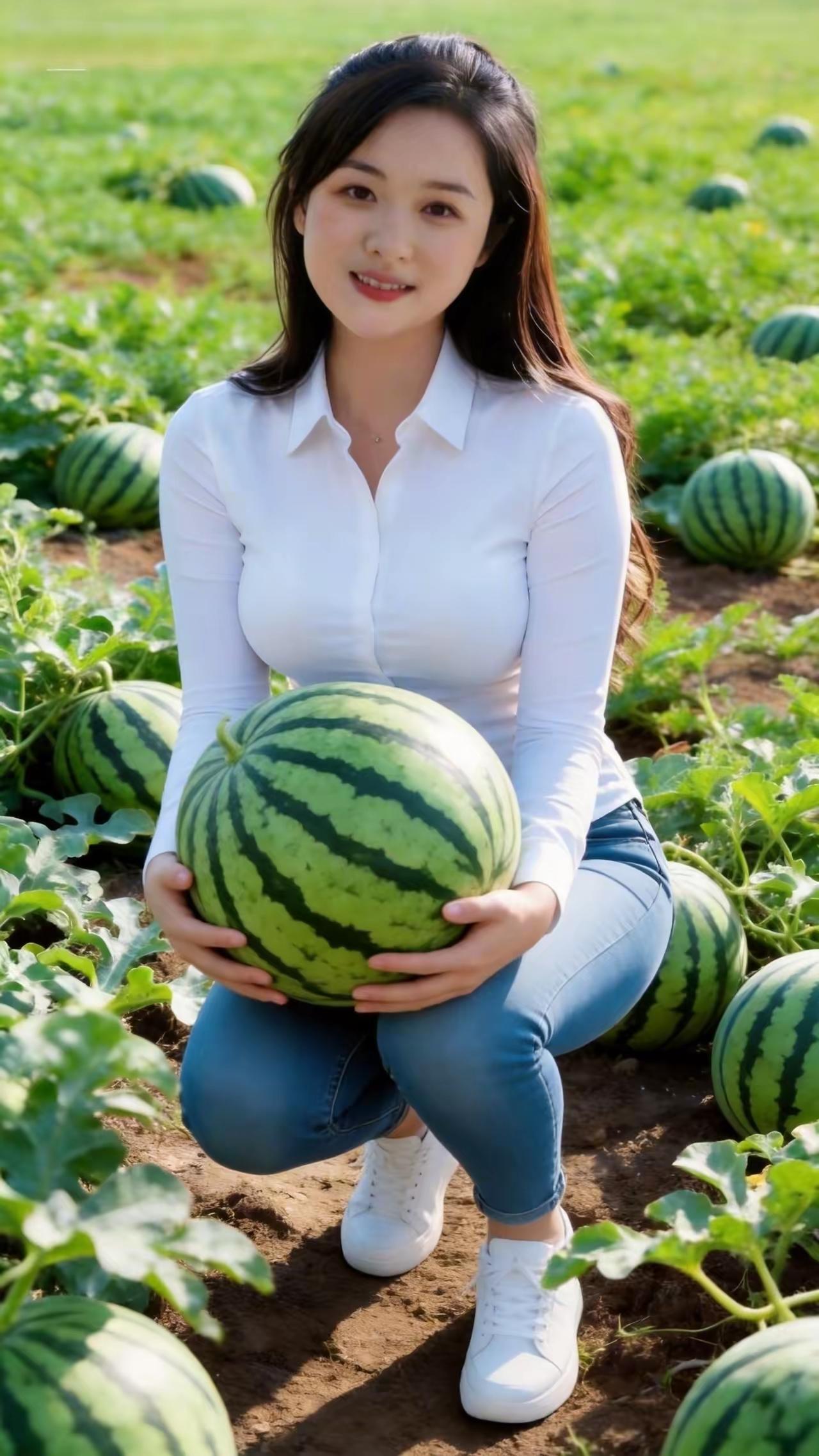 别问我热不热，抱着这颗瓜，夏天都得让我三分😎吃瓜心态要不得请凉西瓜