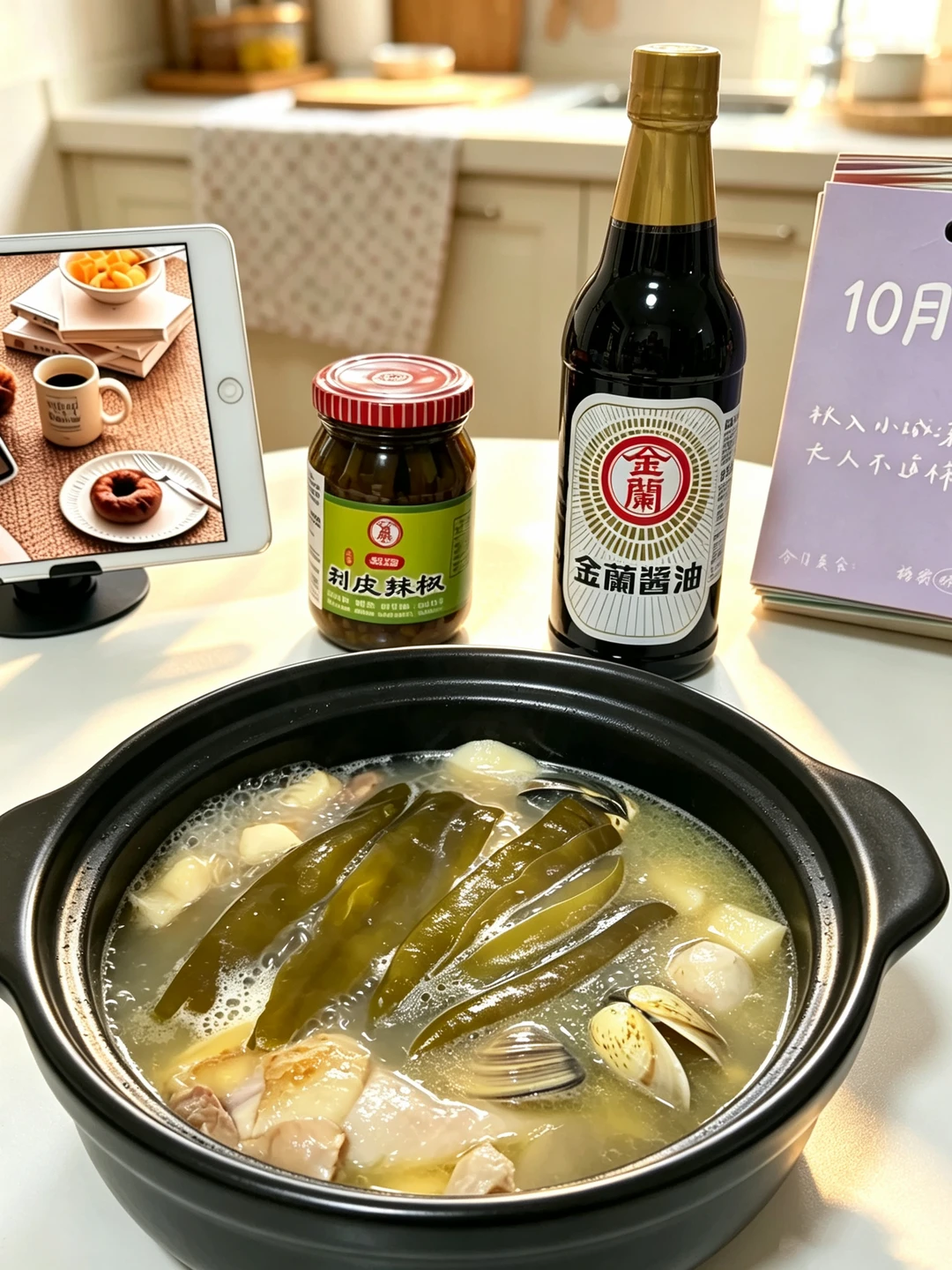家常一锅鲜｜剥皮辣椒蛤蜊鸡汤🍲