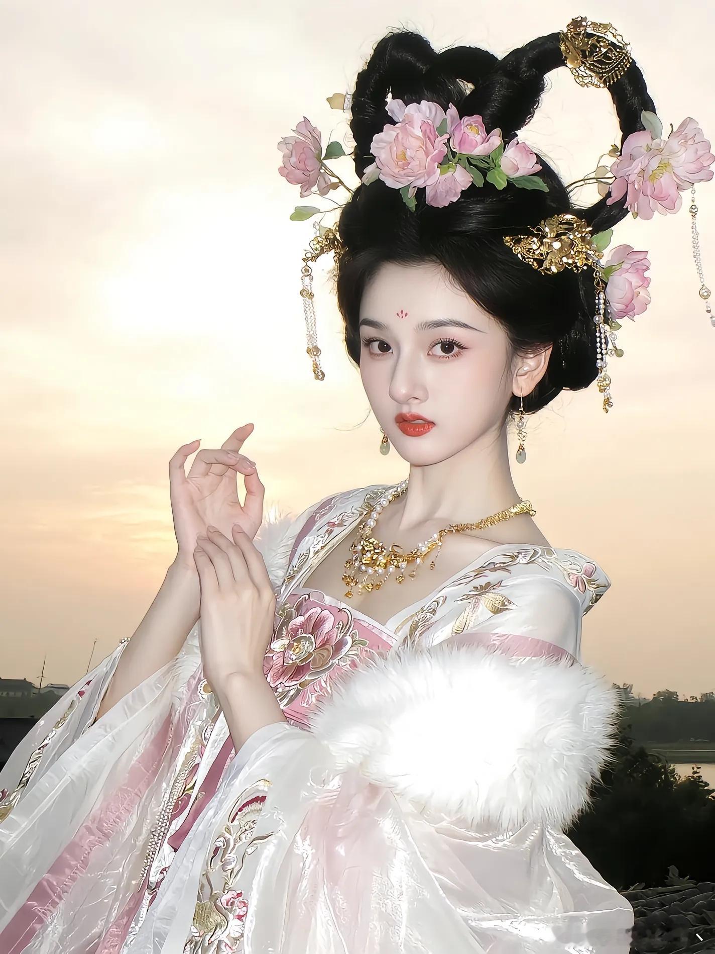 宋祖儿心无旁骛似明镜，无风何处起涟漪。云鬓簪花时暮色正替朝代描眉。战国袍宋祖