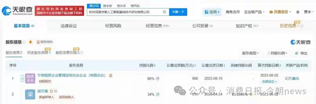 从1%到34%！DeepSeek突然增资、梁文锋大手笔增持，背后藏着国产AI最硬