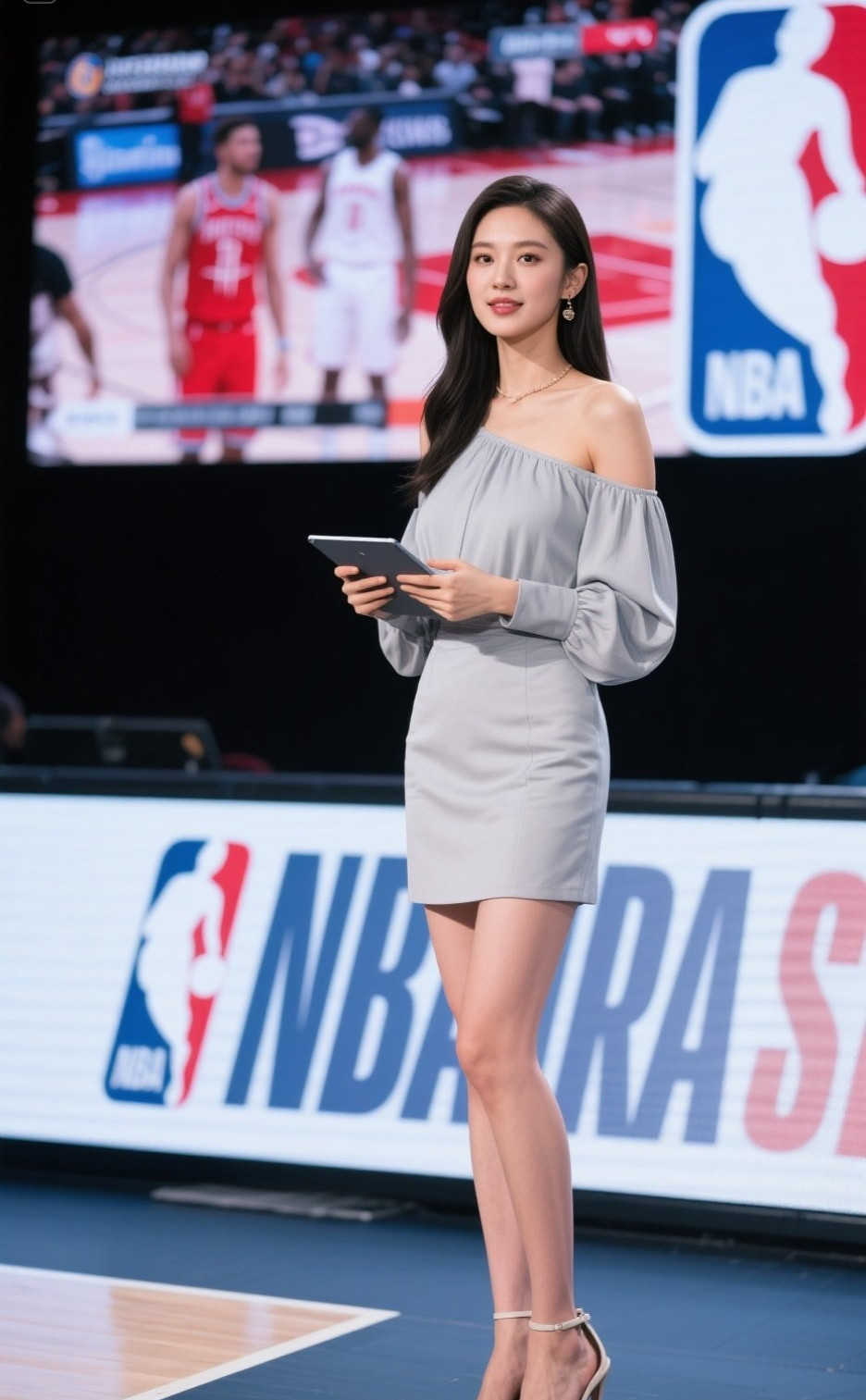 佳人婀娜步生姿高跟长腿摄心魂