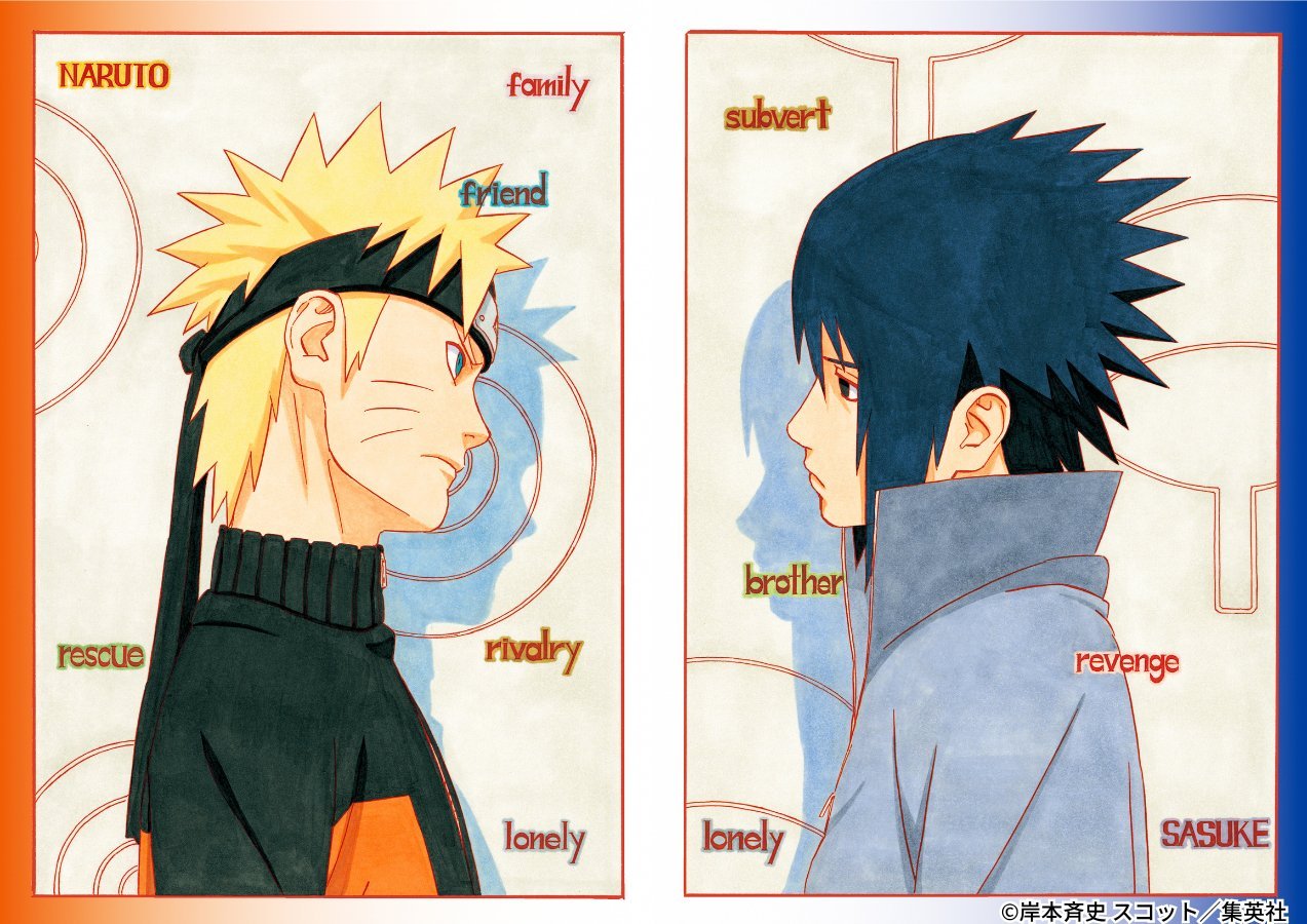 【火影忍者官方最新发布了推文】用一句话来形容这两个人？火影忍者漩涡鸣人宇智波佐助