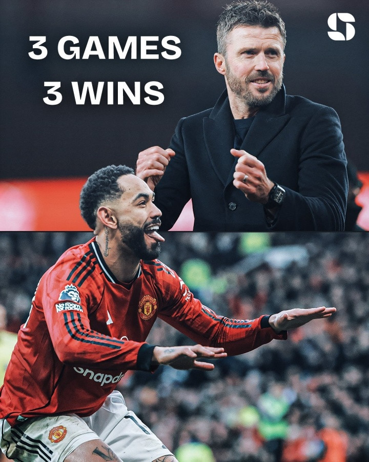 立竿见影! 卡里克率曼联英超3轮3连胜, 阿莫林则花了36轮