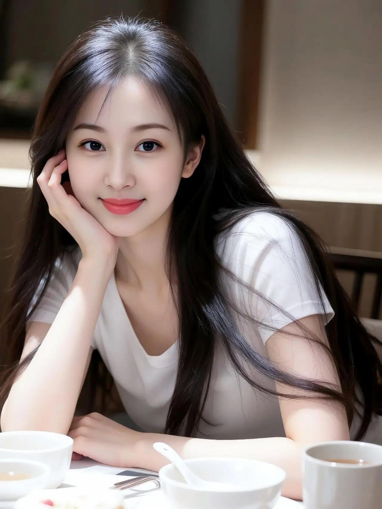 咖啡馆的甜美时光，温柔笑容，暖心咖啡相伴。🌟🌺🌴