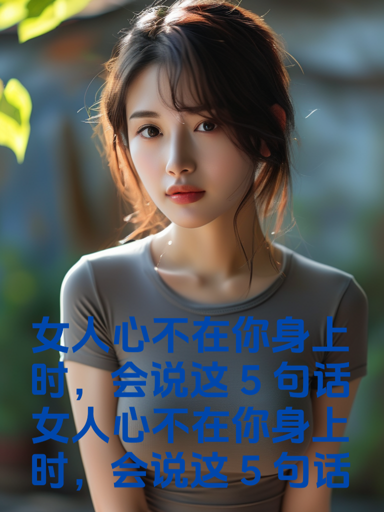 女人心不在你身上时，会说这5句话
