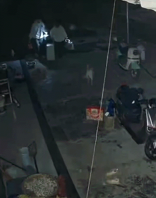 笑不活了，广西，一小伙新年送女朋友回家，起初二人拿着东西还有说有笑，不料刚进女友