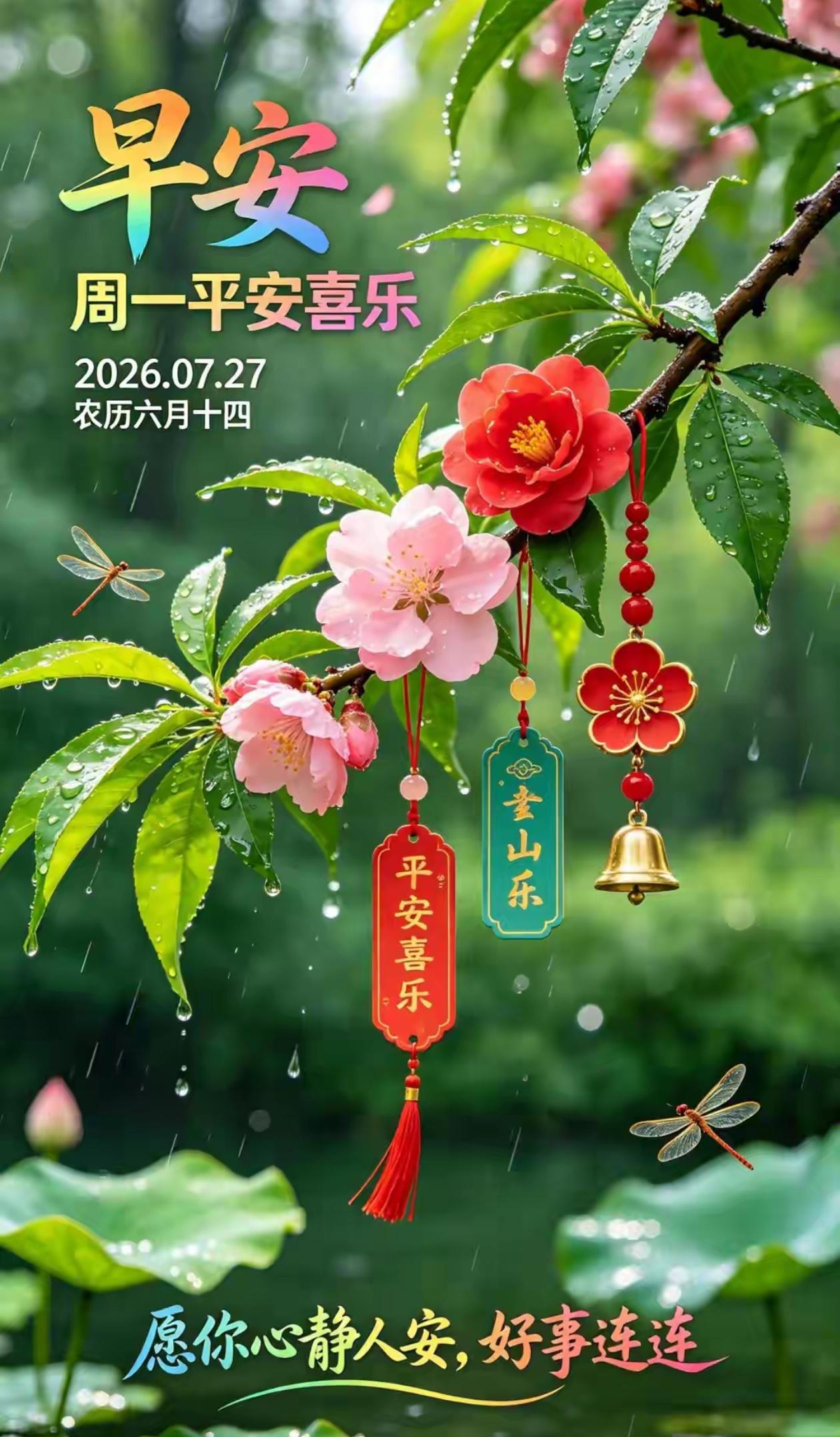 🌺2026./7月27日，伏天得安稳，四季尽清欢从容🌺🌿🌅晨光洒落窗
