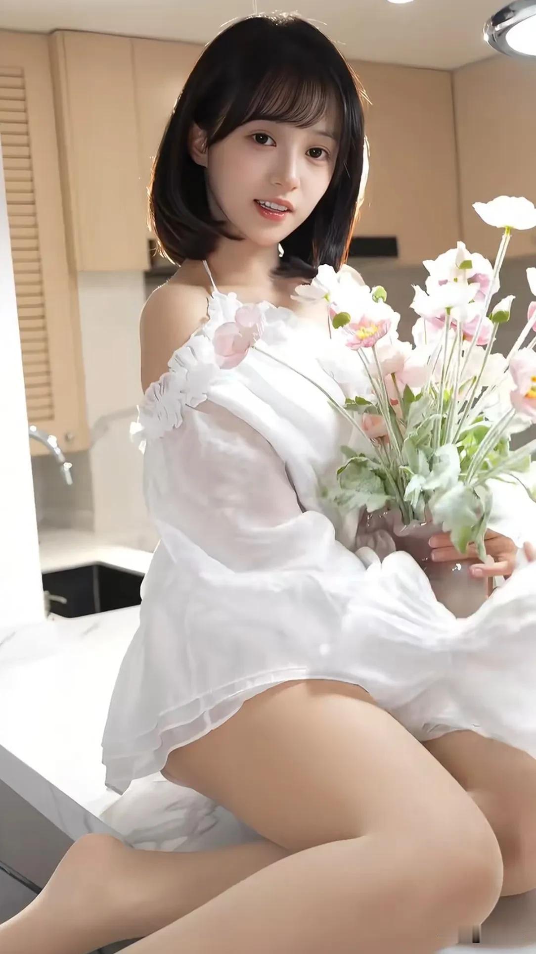 为了拍个美照也是豁出去了。一会儿上橱柜，一会儿又爬上了洗手台。这年头什么饭都不好