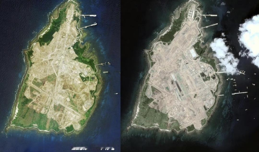 倭寇在马毛岛迅速建设军事基地。像这样加建的基地，在琉球群岛还有很多。倭奴们的鬣狗