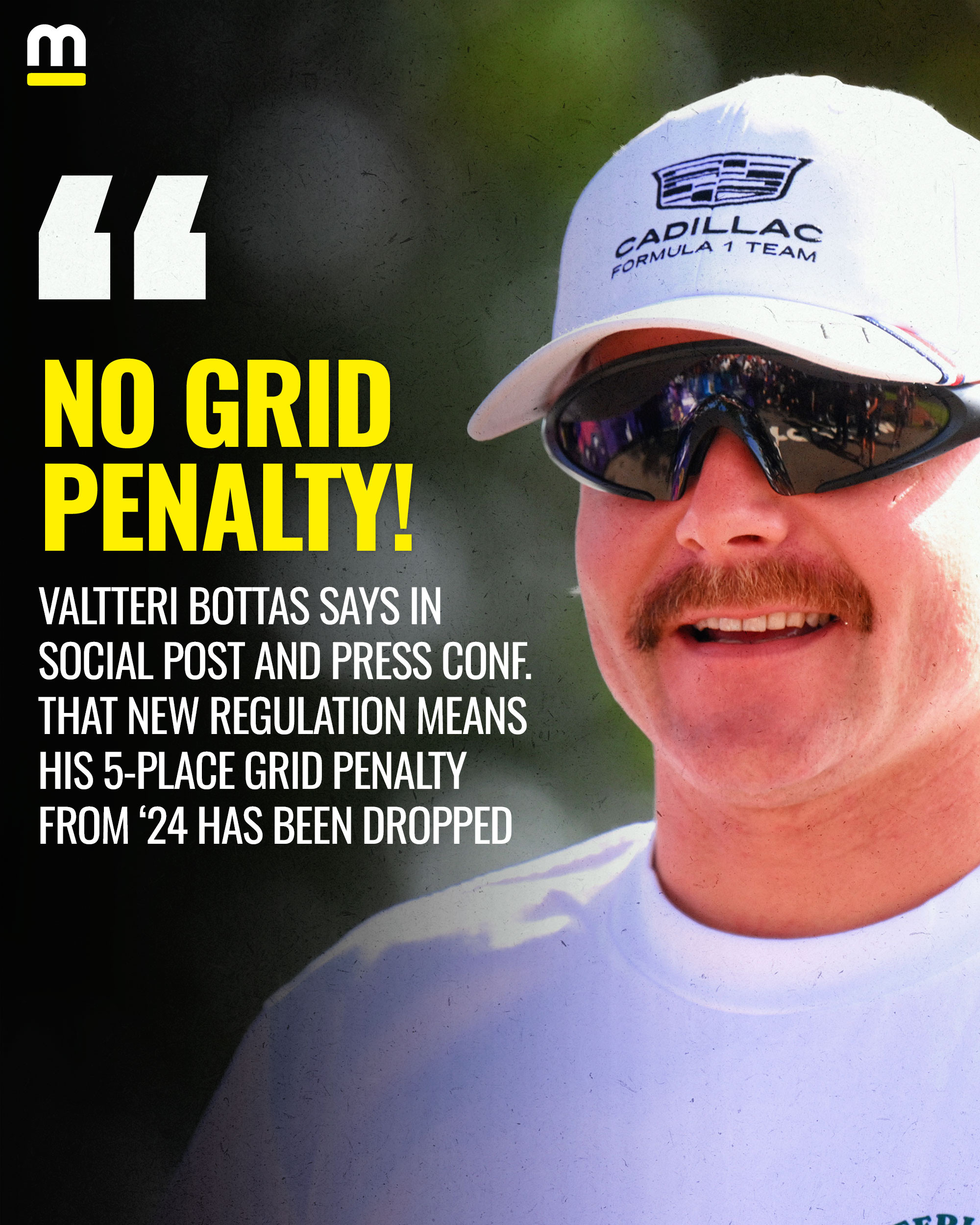 博塔斯不用在F1澳大利亚大奖赛正赛中退后五位发车！博塔斯上一次参加F1大奖赛是2