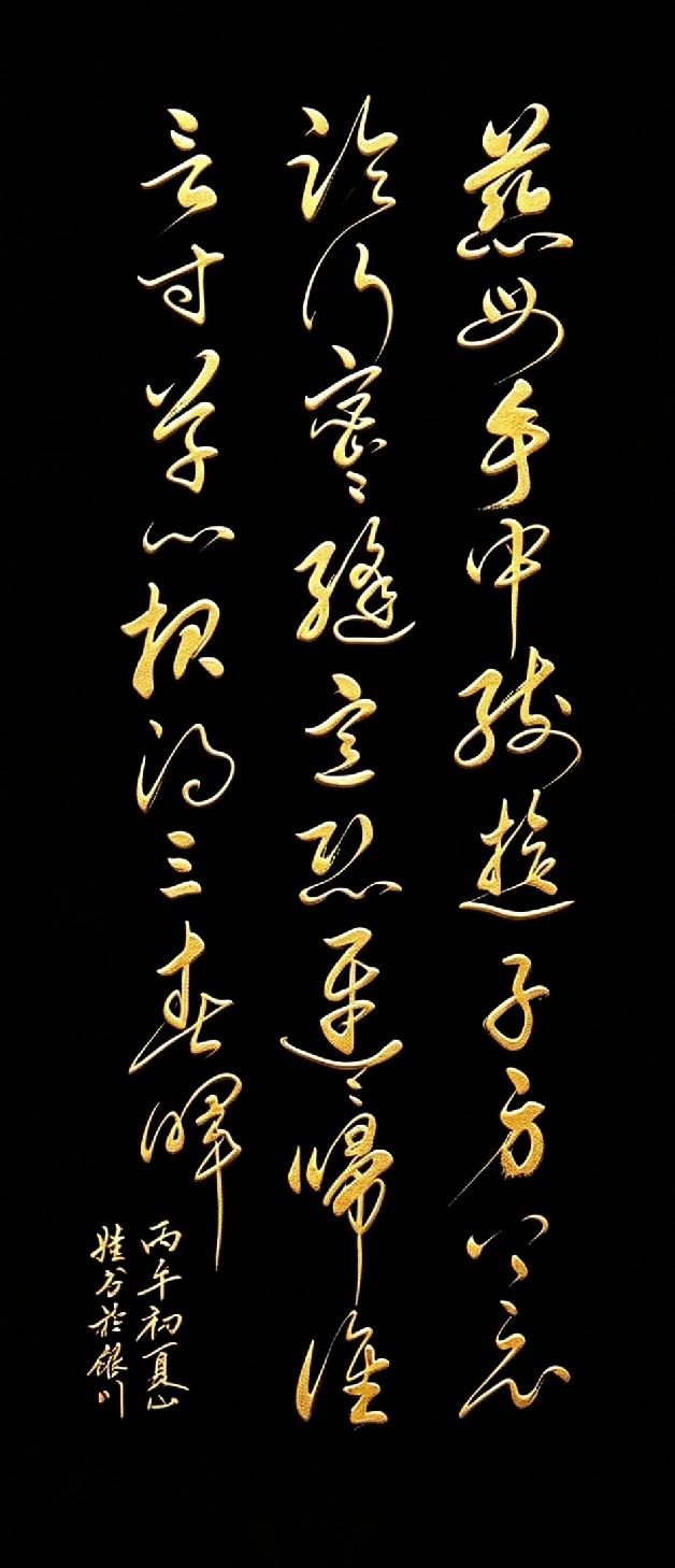 这幅草书，字里行间都是母亲的背影，是写给母亲最温柔的告白，是写给母亲的一封迟到的