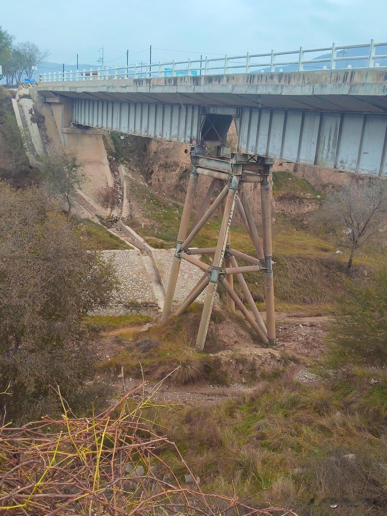 这是1950年代由苏联人修的桥。位于甘肃省陇西县通安驿镇双桥村。俗称“梅花桥”，