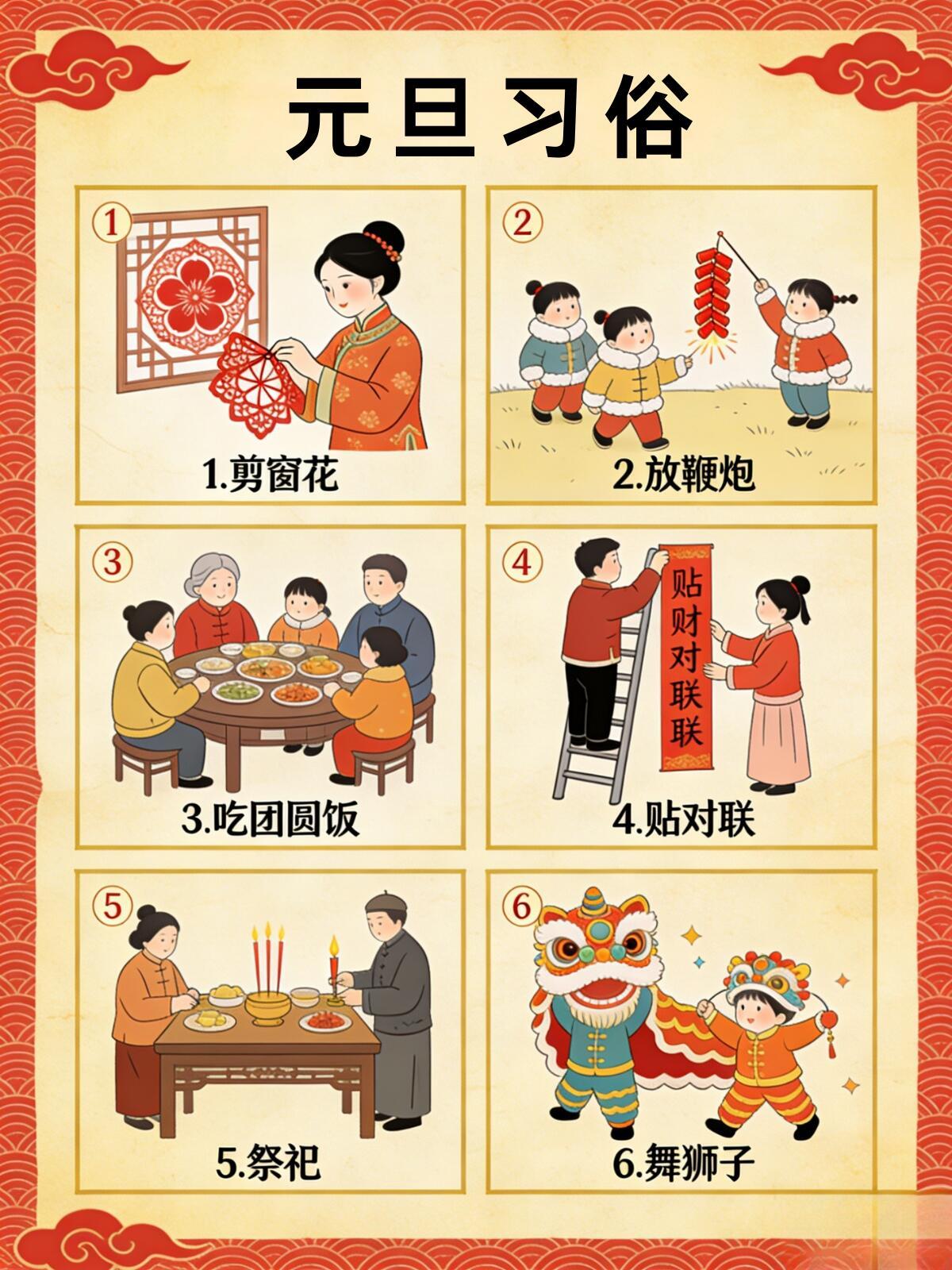 元旦新知看图学习俗：元旦习俗🎁