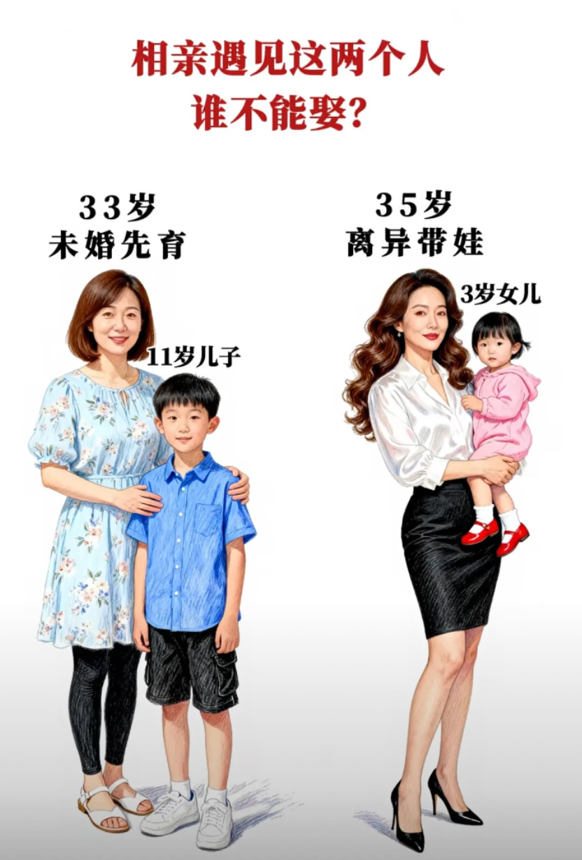 相亲遇见这两个，哪个不能娶。
