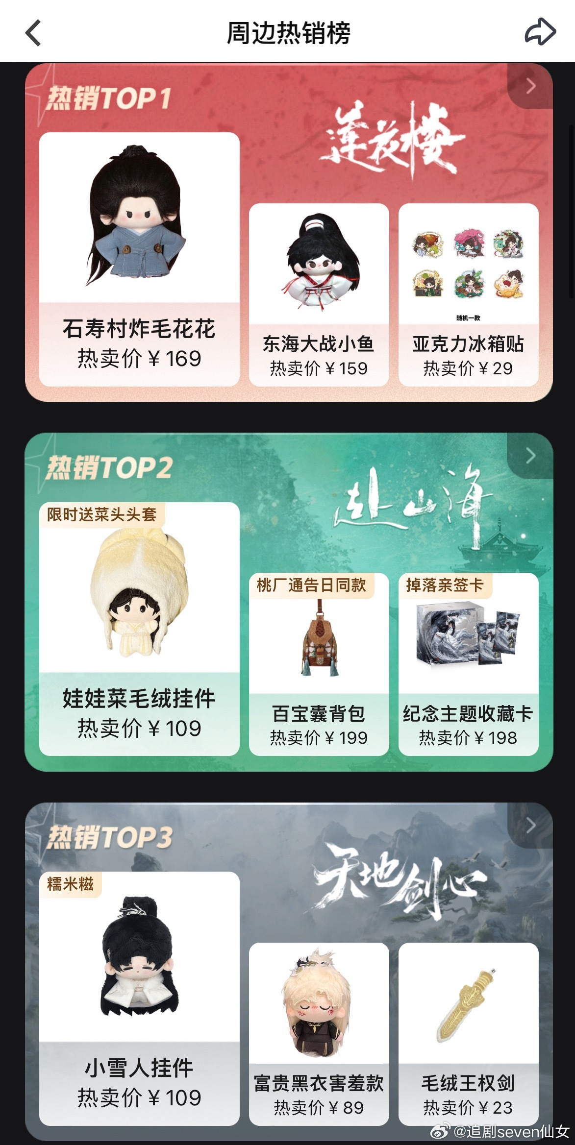 这是不是爱奇艺第一次发官方周边战报？什么叫民选大爆剧，来看看，成毅《莲花楼》播出