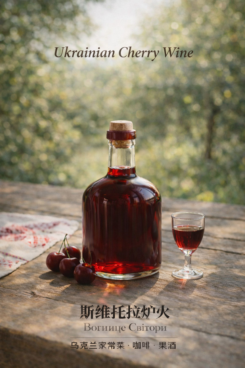 在乌克兰，樱桃酒更像一种民间生活习惯，而不是专门为节日准备的奢侈品。每年樱桃季到