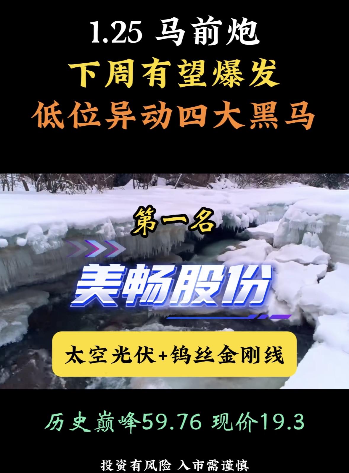 “1月26日马前炮”下周一爆发，黑马福斯特强势来袭！下周黑马潜力股曝光，聚焦低