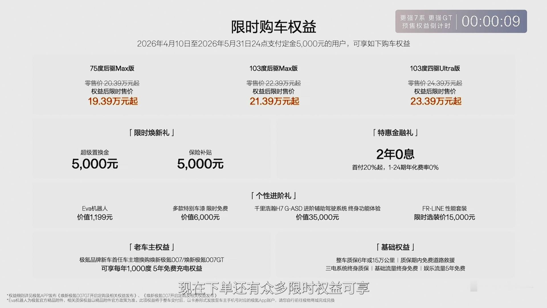 极氪焕新7系价格发布：19.39万元起！轿车和猎装，版型一致，价格一致，SKU也