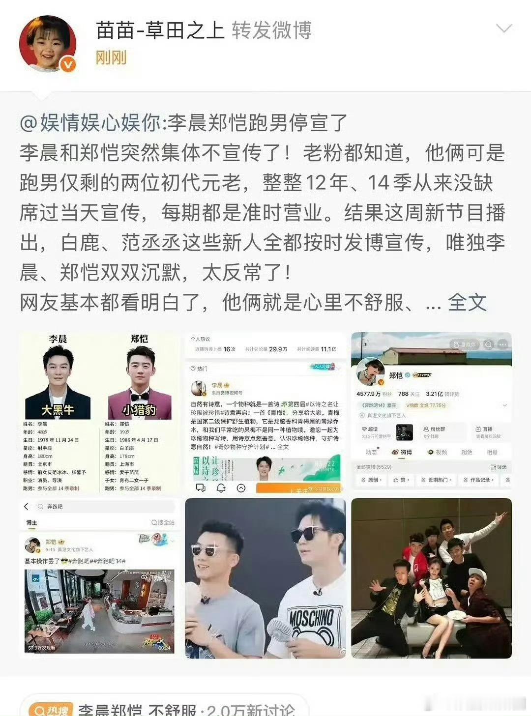 苗苗工作室回应转发李晨郑恺工作室回应苗苗转发李晨郑恺账号意外转发争议内容引发关注