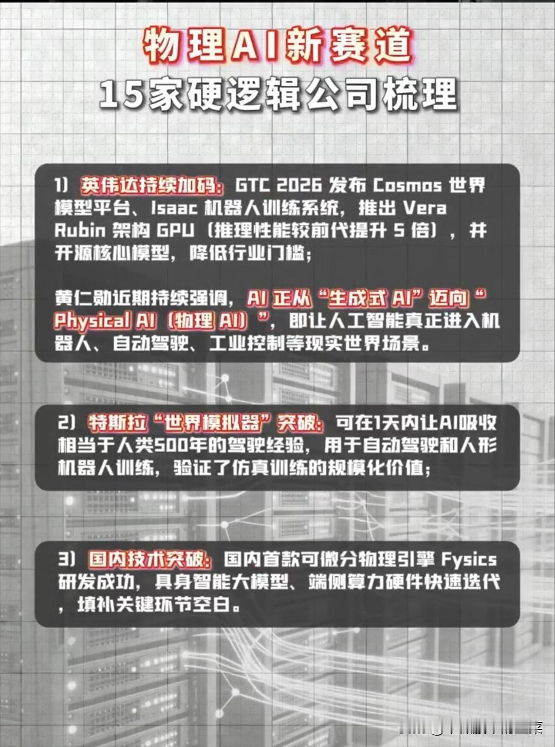 从“纸上谈兵”到走进现实！物理AI开启新范式，15家产业链龙头全梳理当生成