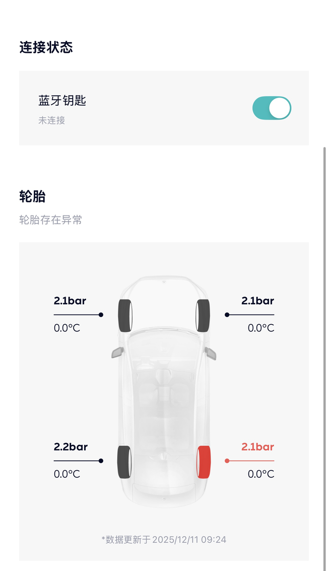 第一次冬季胎压问题胎压报警了！四个轮胎胎压都2.1……这是我的ET7第二个冬季