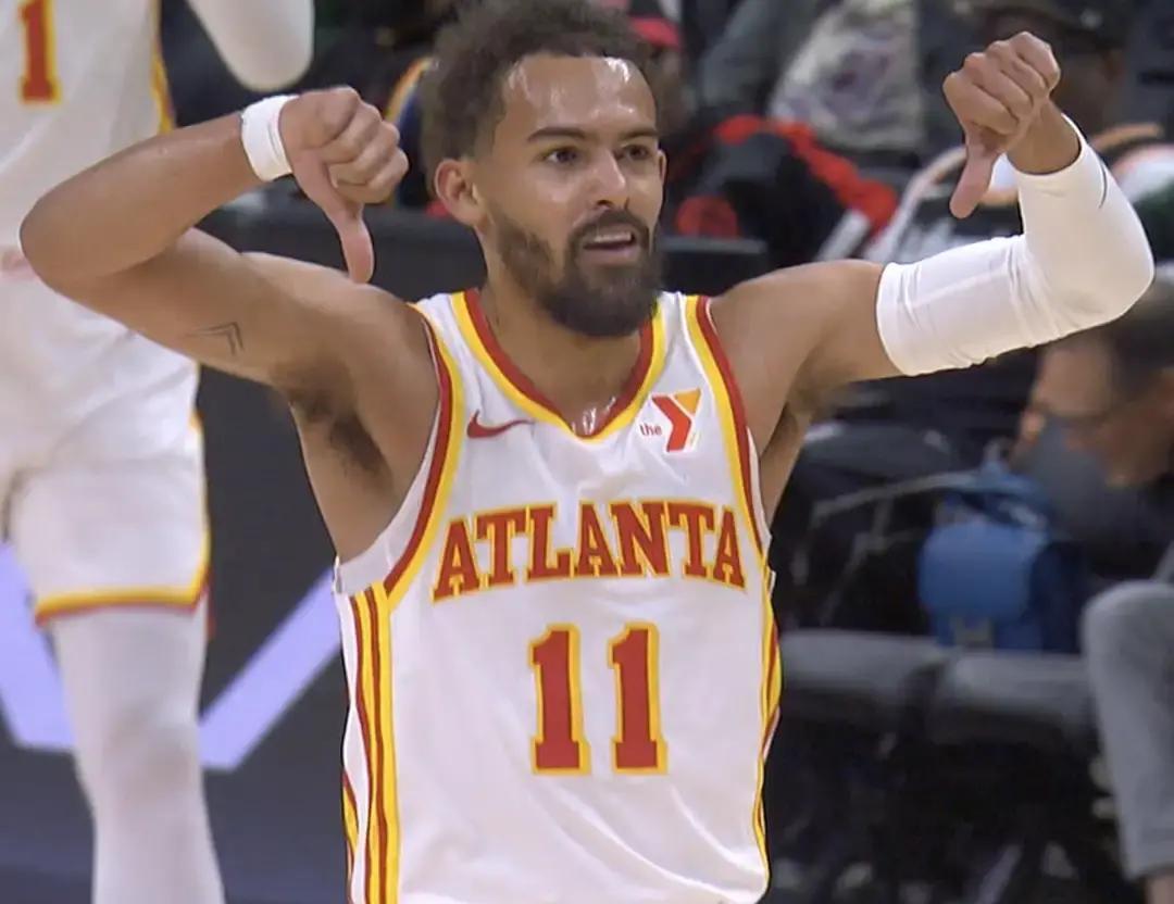 老鹰DNP特雷·杨，第6场连败战绩不会撒谎。杨不在，老鹰55%胜率；杨回来