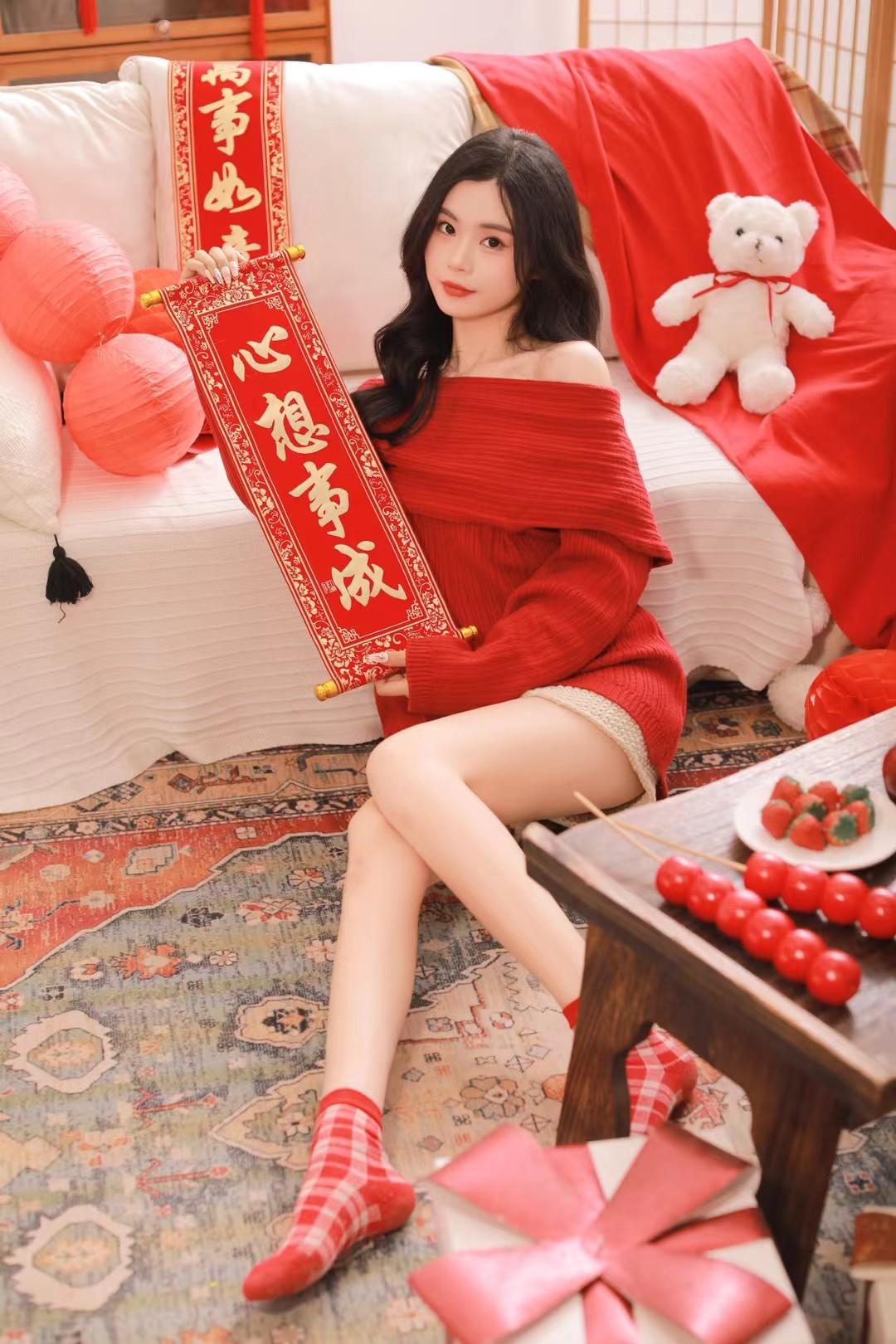 少女摄影|NO.0364期温婉妩媚少女春节主题写真