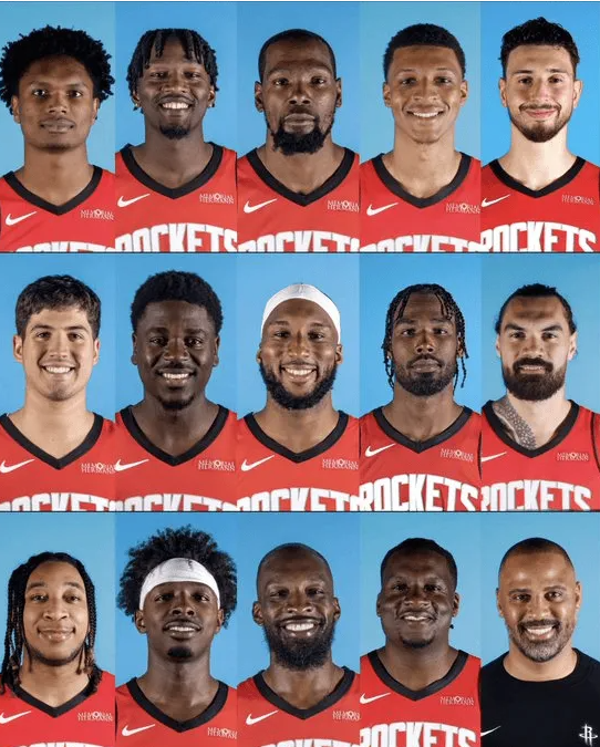 火记更新动态，晒出火箭的全员阵容。“这支阵容完全健康，联盟将会陷入大麻烦！”附