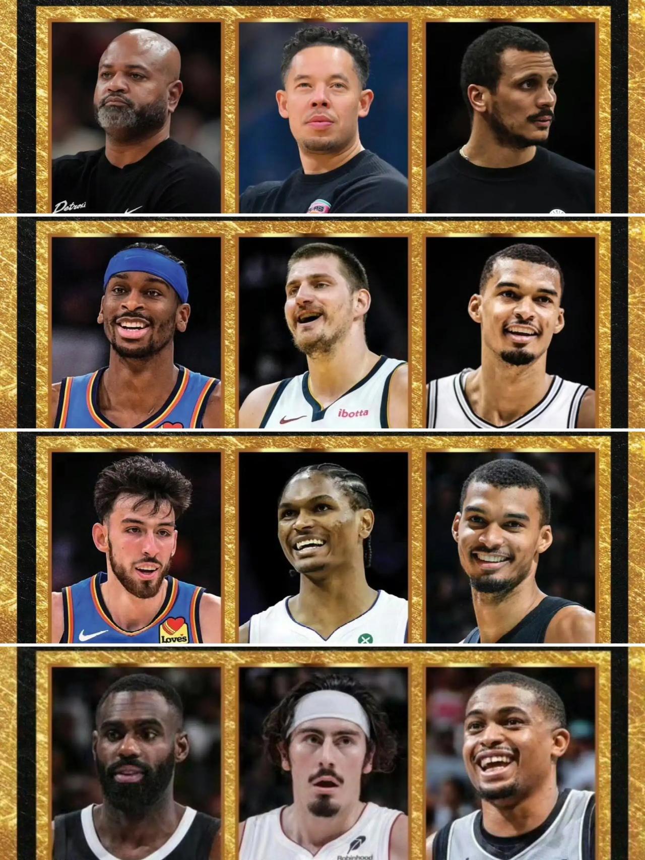 最佳主教练候选：米奇MVP候选：文班亚马DPOY候选：文班亚马最佳第六人候