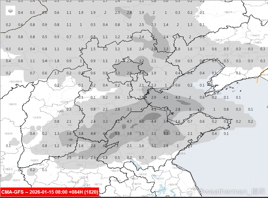 【华北降雪分析】目前数值预报给出17日晚-18日，京津冀一带将出现回流降雪。图1