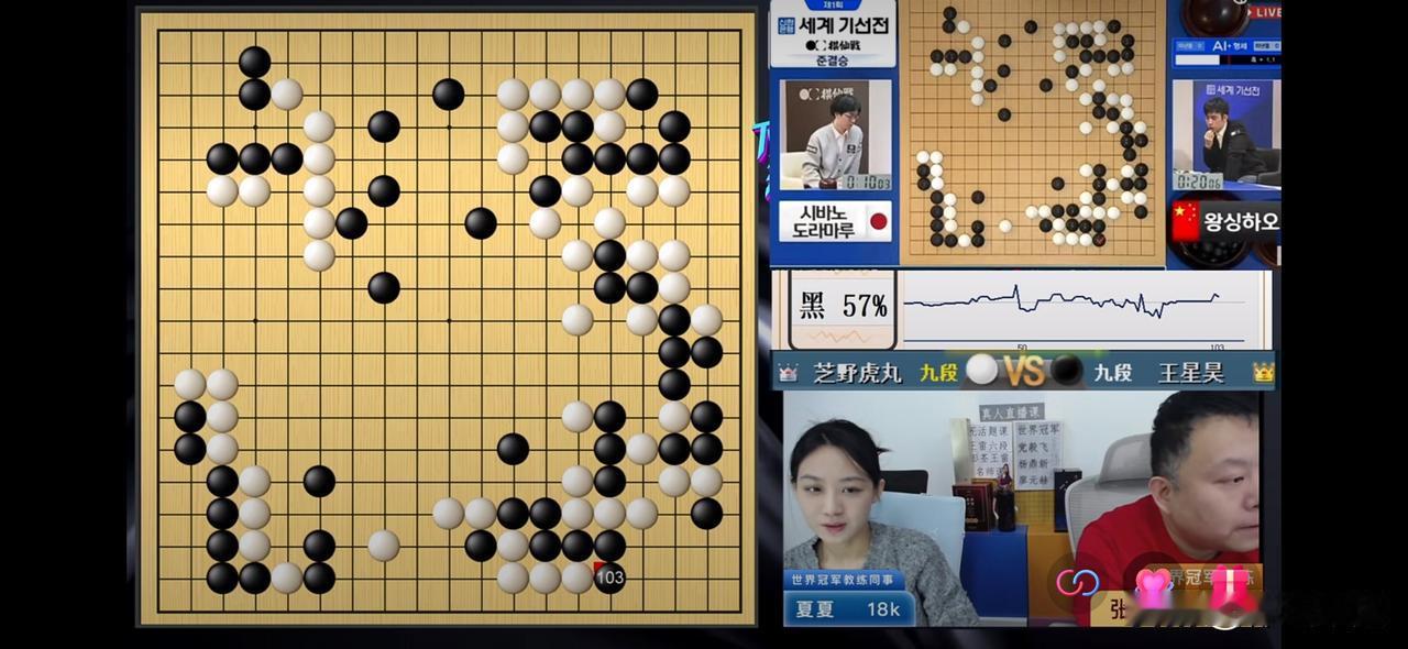 29日世界围棋棋仙战半决赛首盘，王星昊和芝野虎丸的对决很有看头。这两位棋手状态都