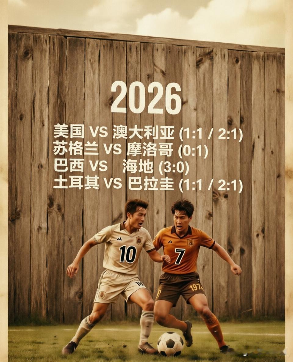 退出足坛的终极一战:美国对阵澳大利亚(1:1/2:1)苏格兰对阵摩洛哥