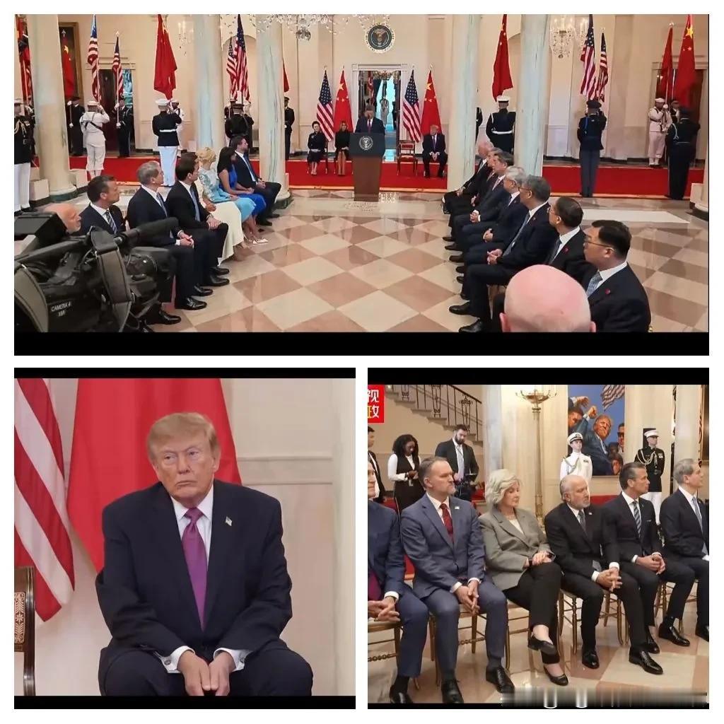 眼前这一幕，很多中国人或许仍会感慨：世界最强国家的美国高管，清一色，毕恭毕敬，规