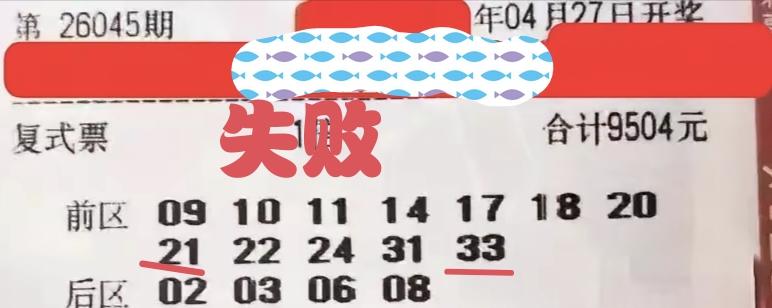 两张大票就这样血本无归，其结局无论如何都让家想不到，原本以为至少能摸个六七等奖，