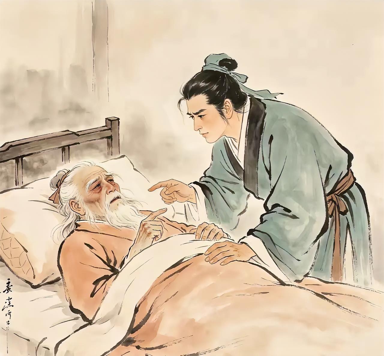 周伯通临终前，将郭靖唤到榻前，颤抖着说：我其实没疯，装疯是为躲避一个人​郭靖