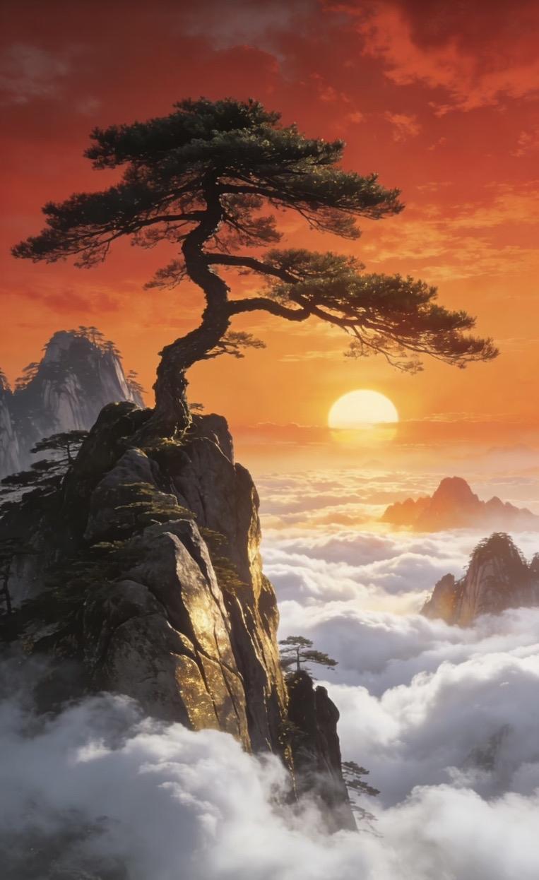 上联：断云孤峰天地外下联：峭壑深林气象幽