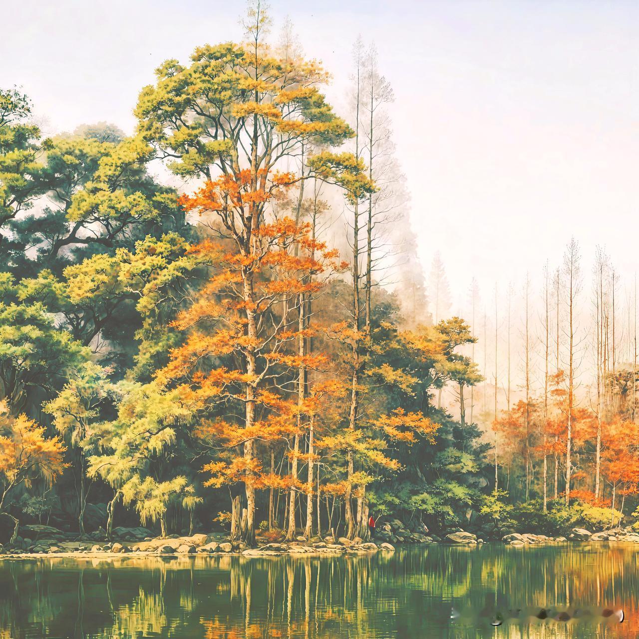 秋天景色确实美如画，让人舒服得不行！就像2024年10月14日宁夏石嘴山市平罗县