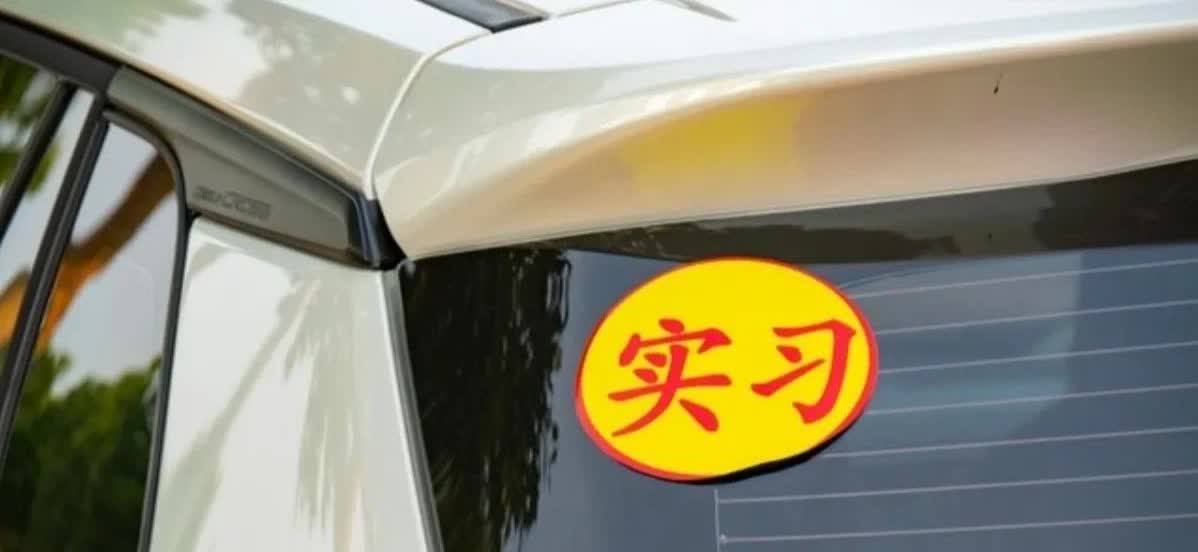 实习标志能一直贴车尾吗本想着自己是新手上路为了安全想在车尾再贴一张实习标
