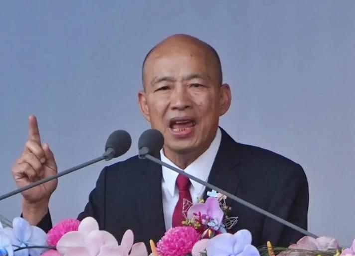 韩国瑜在致辞中表示，台湾存在三种想法，一部分台湾人想把台湾变成美国第51州，一部