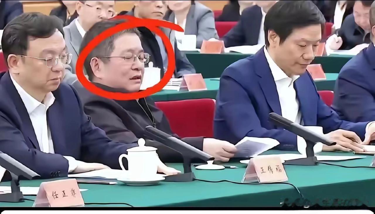 这张合影C位的神秘人把雷军都衬成乖学生这照片绝对能进年度商业名场面中间那位