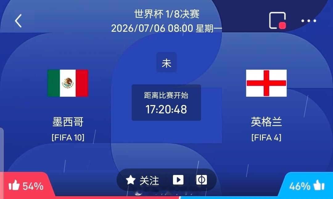 【足球】周日092世界杯方向：墨西哥vs英格兰世界杯：墨西哥VS英格兰时间：20